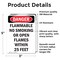 Signmission Flammable No Smoking Or Open Flames Danger Sign, Vinyl Decal, 3.5in W x 5in L, 2PK OS-2PACK-DS-D-35-V-2366 - alternate 4